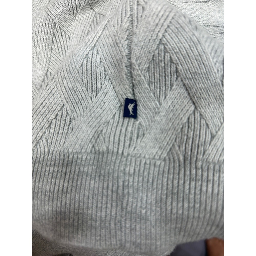 Tommy Bahama Gray Cotton Basketweave Cable Knit Pullover Sweater Womens 3XL - Picture 5 of 5